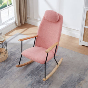 Modern Comfortable Upholstered Rocking Side Chairs for Home Office Bar Children's Bedrooms Living Rooms by FCJ