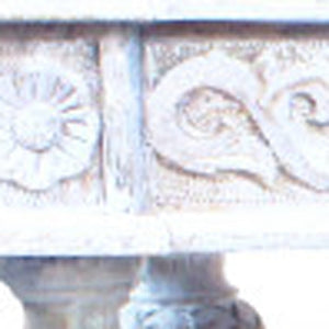 HMS 54\" Classic Antique Distressed Console Table White Solid Wood for Living Room Bedroom Hotel Farmhouse Home Decor