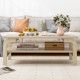47-Inch Accent Rectangular Coffee Table for Living Room