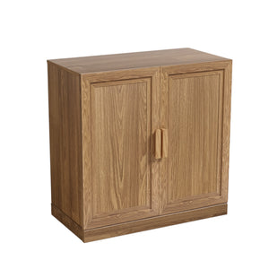 HMS 31 Traditional Antique Living Room Door Accent Cabinet Handmade MDF with Three Shelves Natural Textured Design