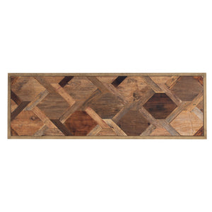 HMS 48\" Natural and Brass Reclaimed Wood Frame Console Table Stylish Home Decor