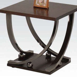 HMS 23\" Black and Brown Console Table Elegant End Table for Home Decor