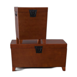 24\" HMS Brown Solid Wood Square End Table Console Tables