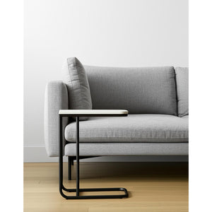 HMS 23\" Black and White Marble Console Table with Metal C Elegant End Table