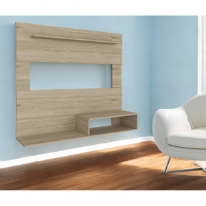 HMS 55 Light Pine Open Shelving TV Stand Elegant Entertainment Center with Open Storage