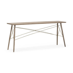 hms 66" Brown Solid Wood Console Table