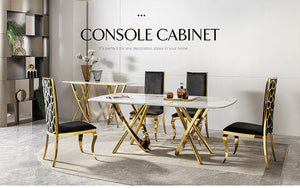 Italian Marble Mdf Wooden Console Table Modern Luxury Design Gold Stainless Steel Entryway Console Tables Living Room Furniture