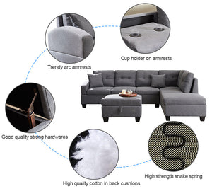 Winforce Morden Style Muebles De Sala Set Furniture Luxury Divano Letto Corner Sofa