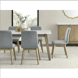 FCJ Vida Gray Polyester Side Chair for Living Room