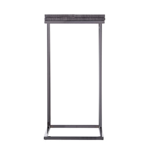 HMS 25\" Silver and Gray Expandable Rectangular Coffee Table End Table