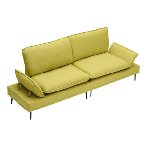 Elegant and Rustic in 89 Inches of Cotton and Linen,sofa Custom-made for Apartments, Living Rooms and Offices