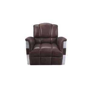 HMS 35 Brown Top Grain Leather Patchwork Club Chair for Living Room
