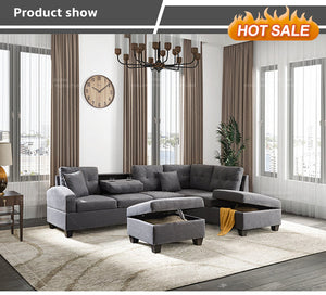 Winforce Morden Style Muebles De Sala Set Furniture Luxury Divano Letto Corner Sofa