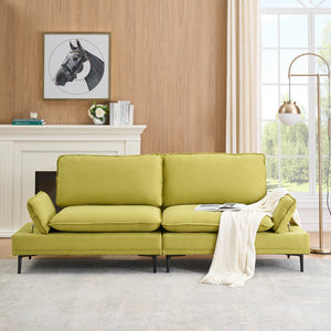 Elegant and Rustic in 89 Inches of Cotton and Linen,sofa Custom-made for Apartments, Living Rooms and Offices