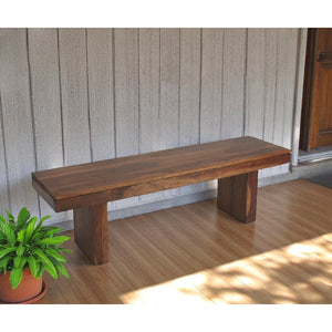 HMS Modern Chunky Solid Wood Coffee Table Bench