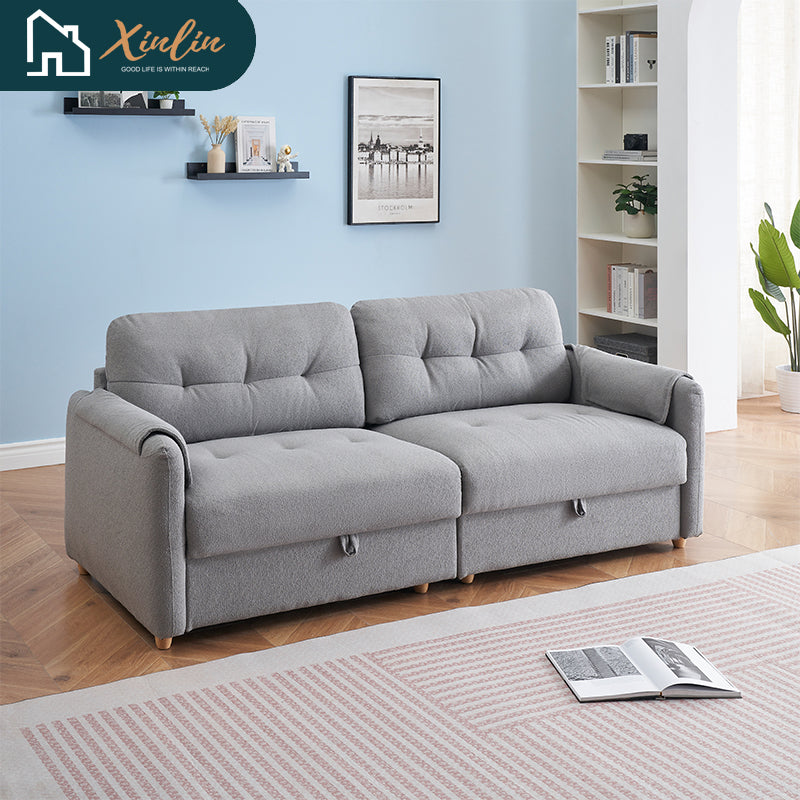 Free Shipping US Warehouse Comfortable Multi-Functional Velvet Sofa Modern Leisure Design American Style Living Room Storage