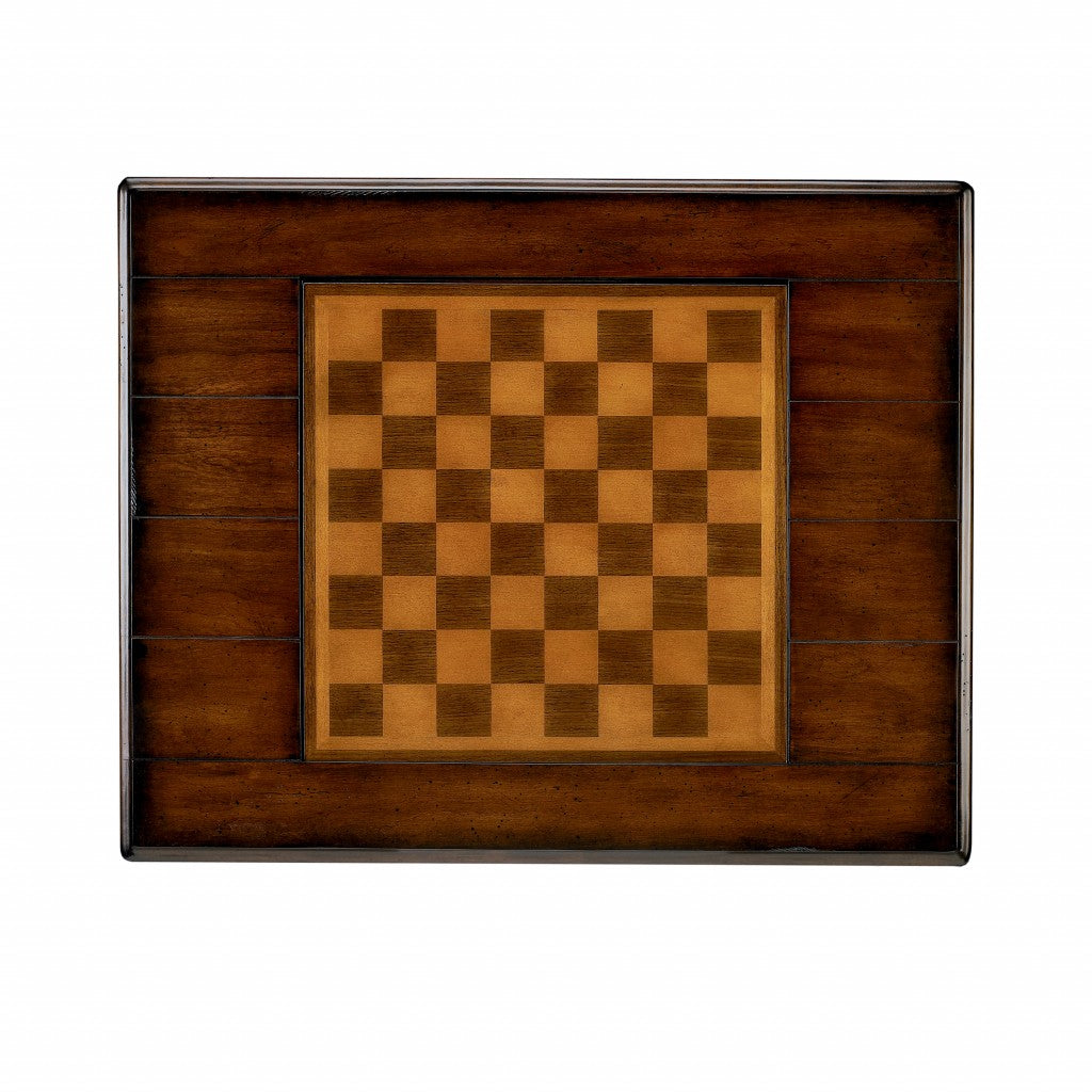 HMS 29 Convertible Square Coffee Table Brown and Dark Brown Wood with Drawer for Living Room Home Furniture