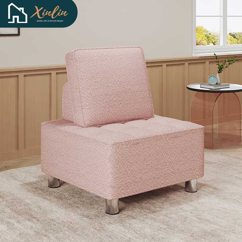 American Warehouse 30-Inch Black Teddy Fleece Single Seat Sofa Chair Modern Design for Home Office Bedroom and Outdoor Living