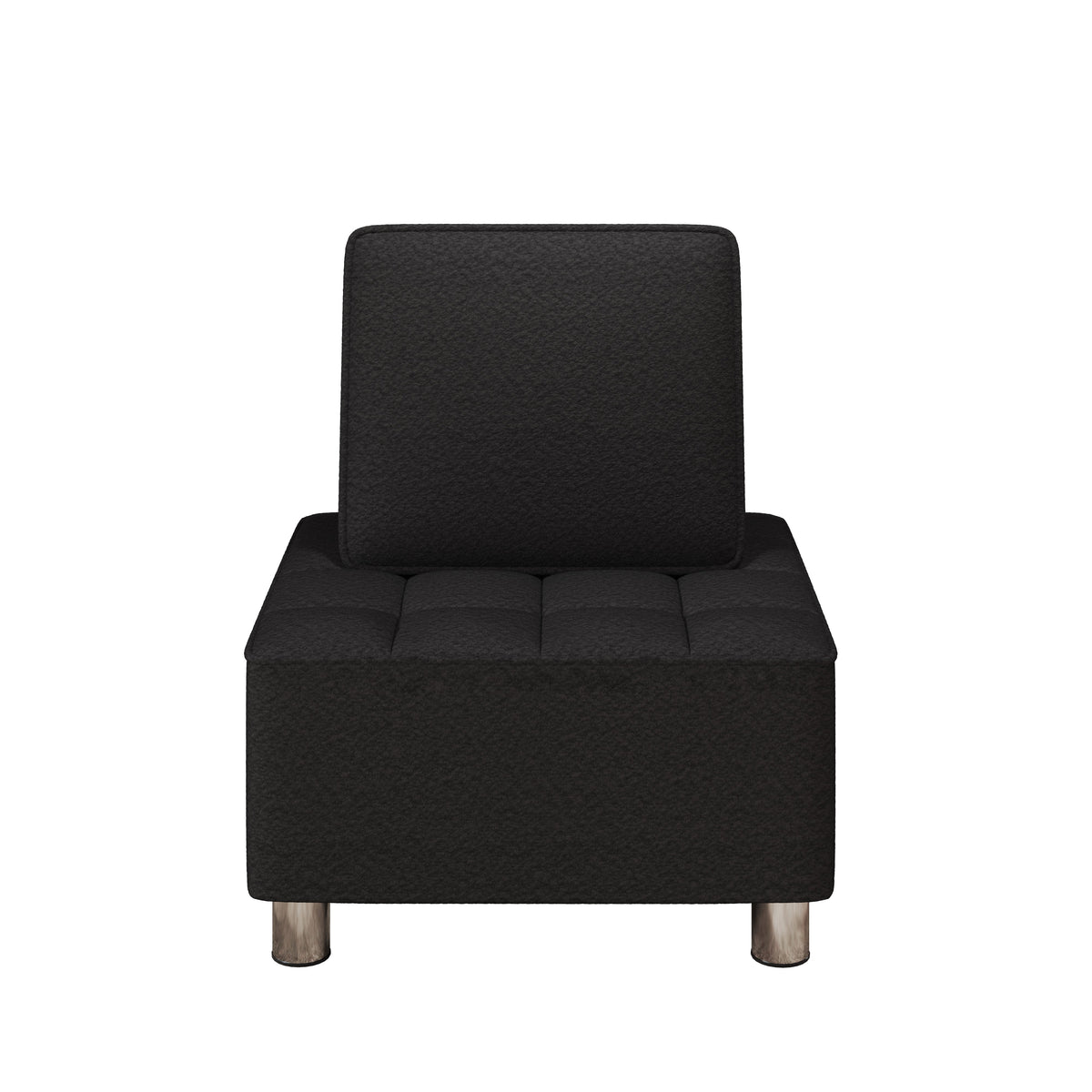 American Warehouse 30-Inch Black Teddy Fleece Single Seat Sofa Chair Modern Design for Home Office Bedroom and Outdoor Living