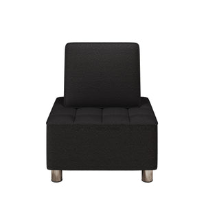 American Warehouse 30-Inch Black Teddy Fleece Single Seat Sofa Chair Modern Design for Home Office Bedroom and Outdoor Living
