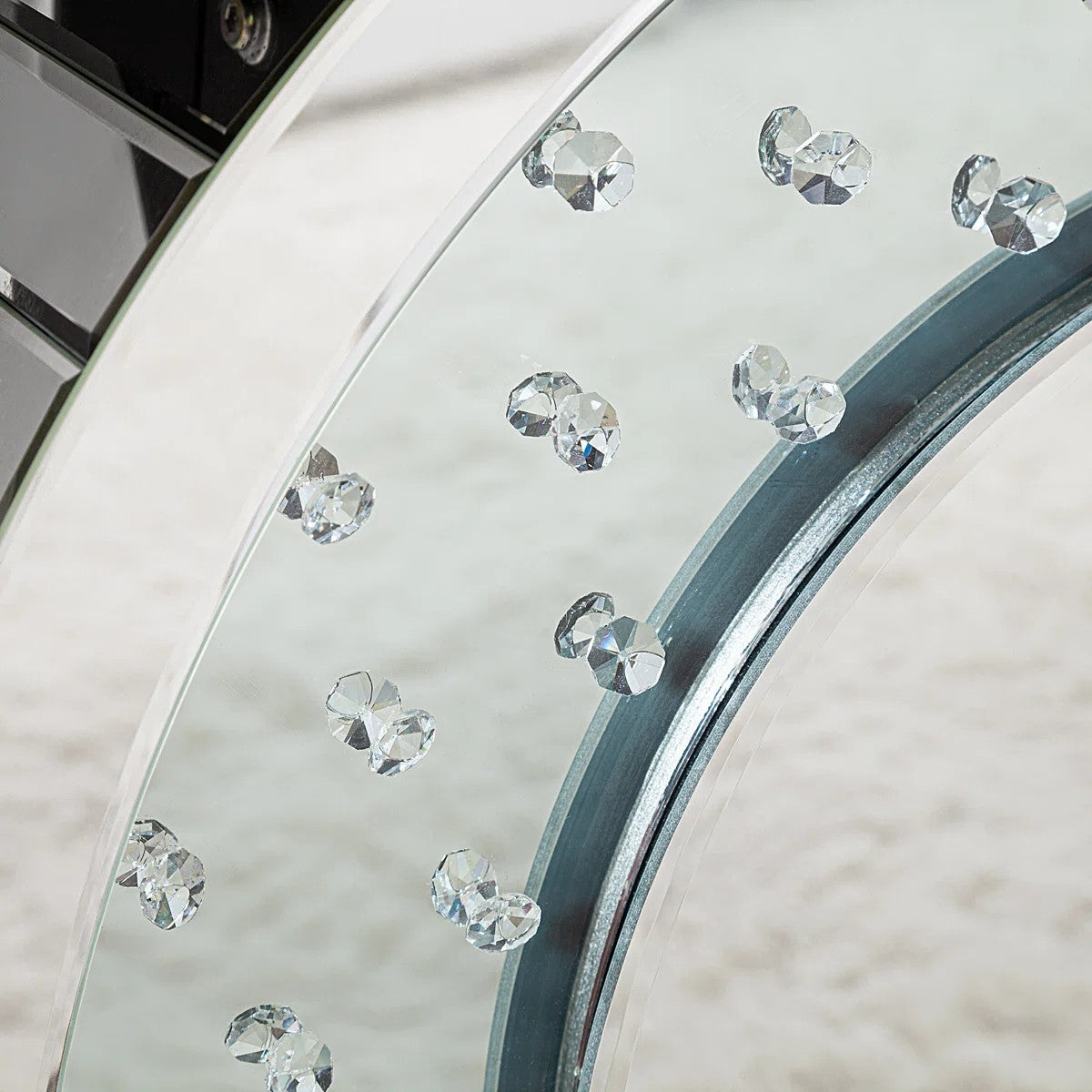 Contemporary Mirrored Glass Console Table Elegant Home Furniture for Entryway