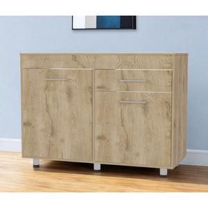 HMS 47\" Natural Console Accent Cabinet Three Shelves and One Drawer Elegant Console Tables