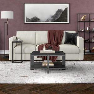 HMS 35 Convertible Gray Square Coffee Table with Shelf for Tea Living Room Furniture with Storage Home Furniture