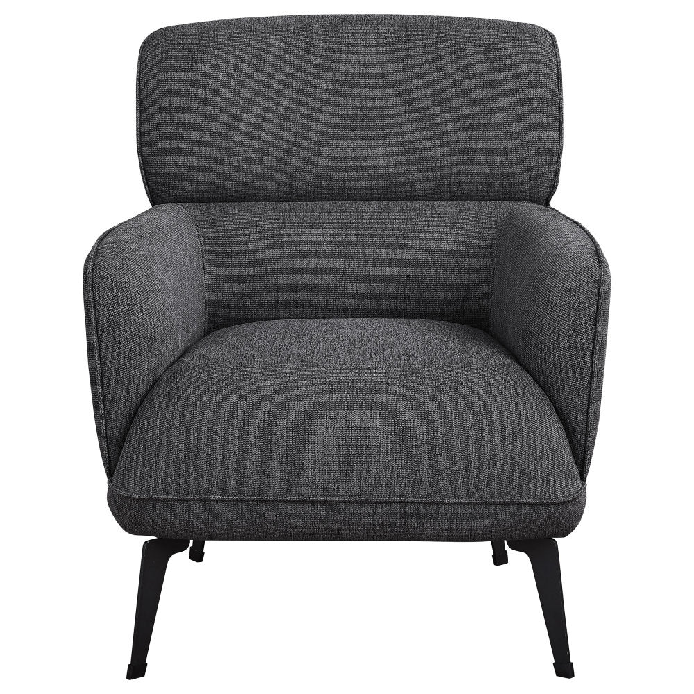 1pc Modern Transitional Style Upholstered Crescent Arm Accent Chair
