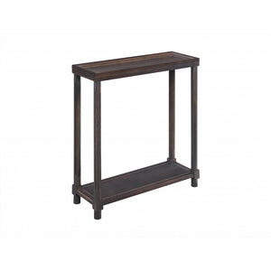 HMS 24\" Espresso Solid Wood End Tables with Shelf Set of Two Farmhouse Style Living Room and Entry Furniture