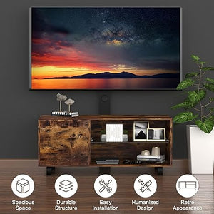 Black Multi-function TV Stand Height Adjustable Bracket Swivel 3-Tier for Living Room Furniture