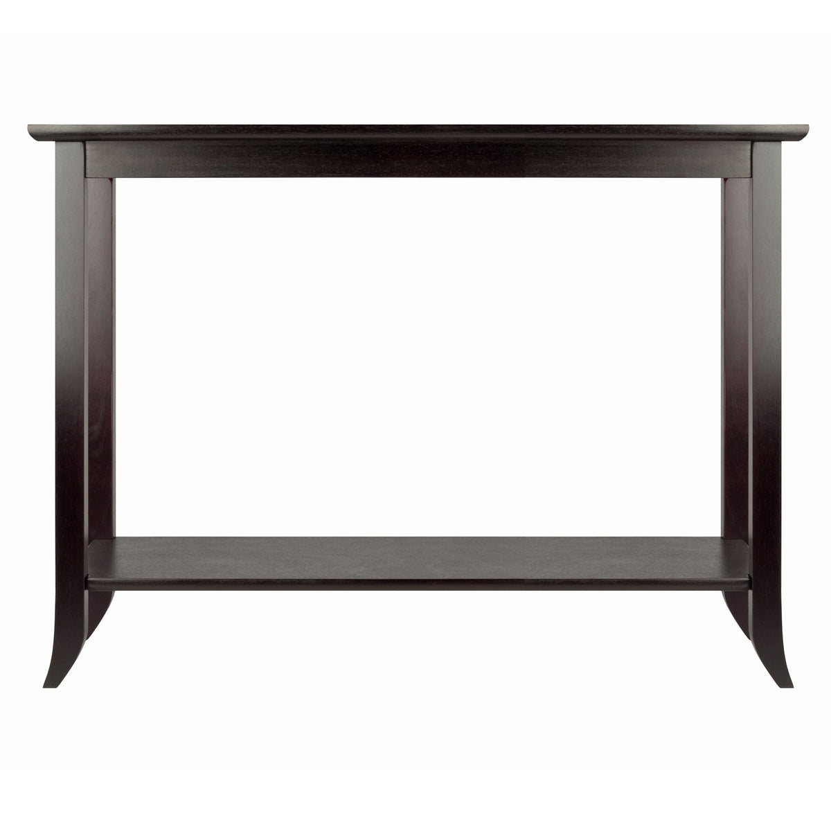 Genoa Rectangular Console Table with Glass Top and Shelf Elegant Home Furniture