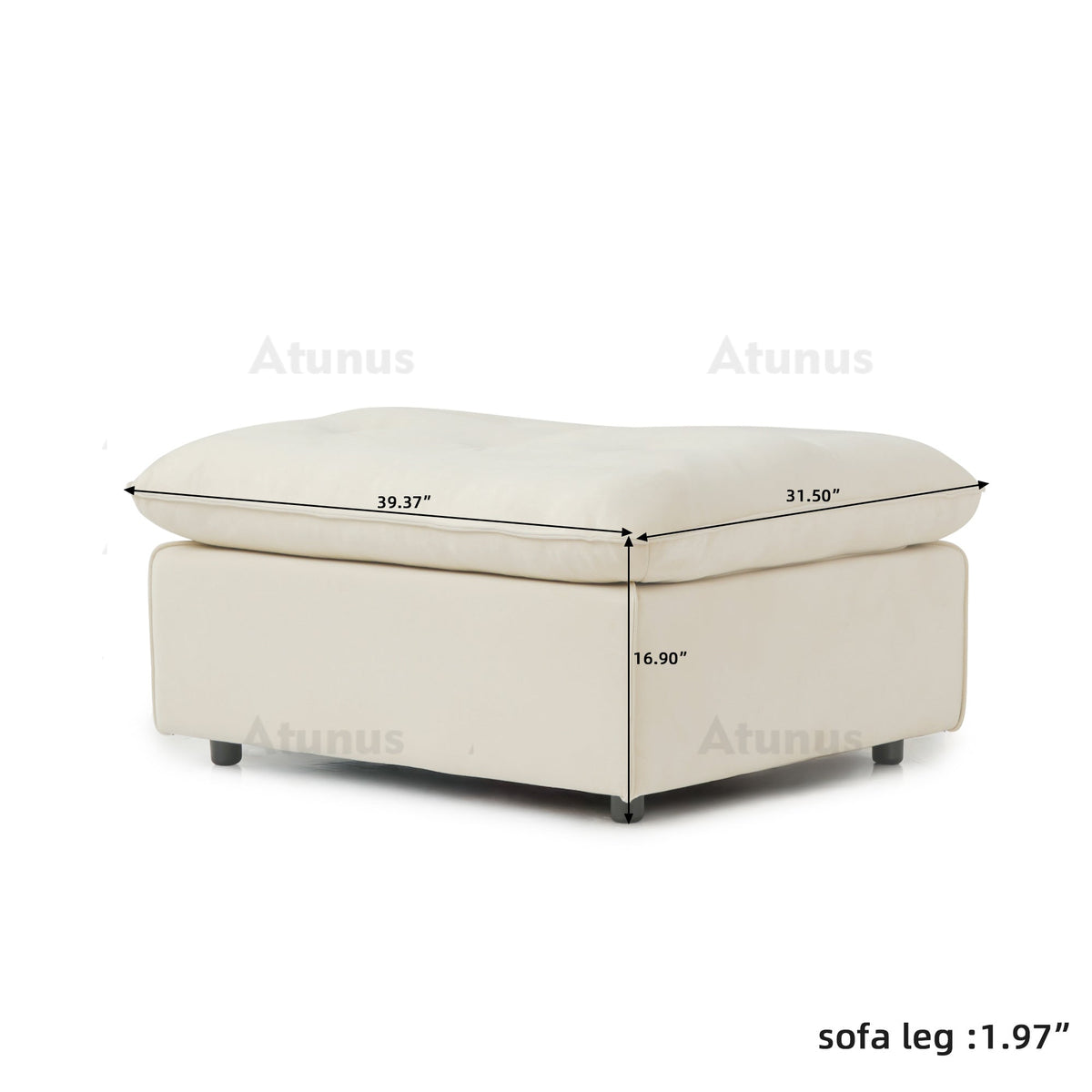 ATUNUS USA in Stock Drop Shipping Tiffany Blue Pet-Friendly Velvet Modular 7 Seater Sectional Sofa Set Scratch Proof Miami Couch