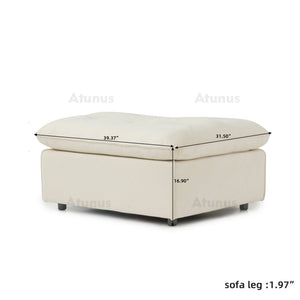 ATUNUS USA in Stock Drop Shipping Tiffany Blue Pet-Friendly Velvet Modular 7 Seater Sectional Sofa Set Scratch Proof Miami Couch