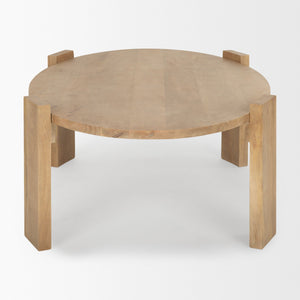 HMS 48\" Natural Solid Wood Oval Coffee Table Handmade Minimalist Design for Home Dining Office Hotel Durable Metal Tea Table
