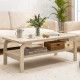 47-Inch Accent Rectangular Coffee Table for Living Room