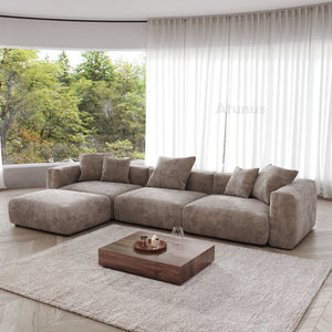 American Vacuum Compressed Black Modular Sectional Sofa Couch Large Corduroy Fabric Sofa Set