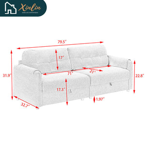 Free Shipping US Warehouse Comfortable Multi-Functional Velvet Sofa Modern Leisure Design American Style Living Room Storage