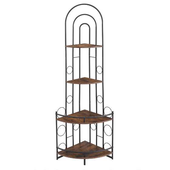 FCJ Metal Frame Bookcase Plant Stand with Unique Design
