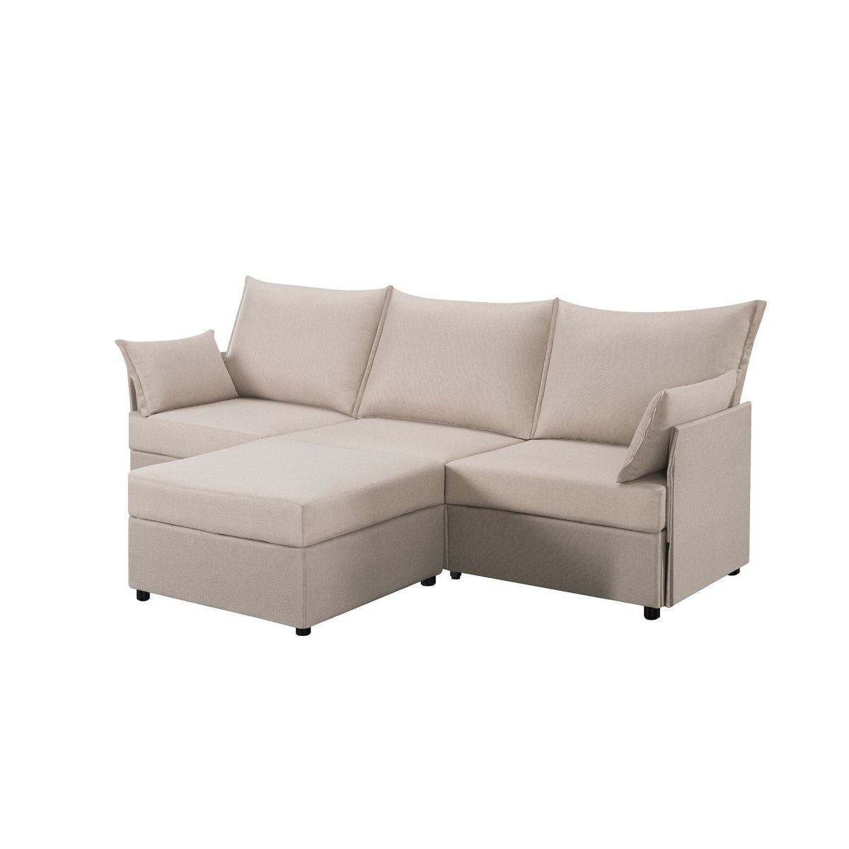93.7-Inch Sectional Sofa with Ottoman for Living Room