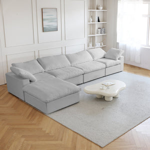 ATUNUS USA in Stock Drop Shipping Cloud Sofa Living Room Furniture Brown Corduroy Modular Sectional Couch Sofa Set