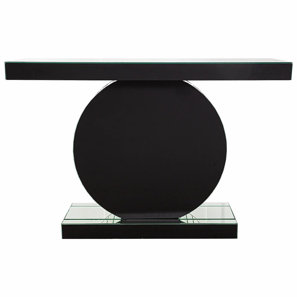 Contemporary Mirrored Glass Console Table Elegant Home Furniture for Entryway