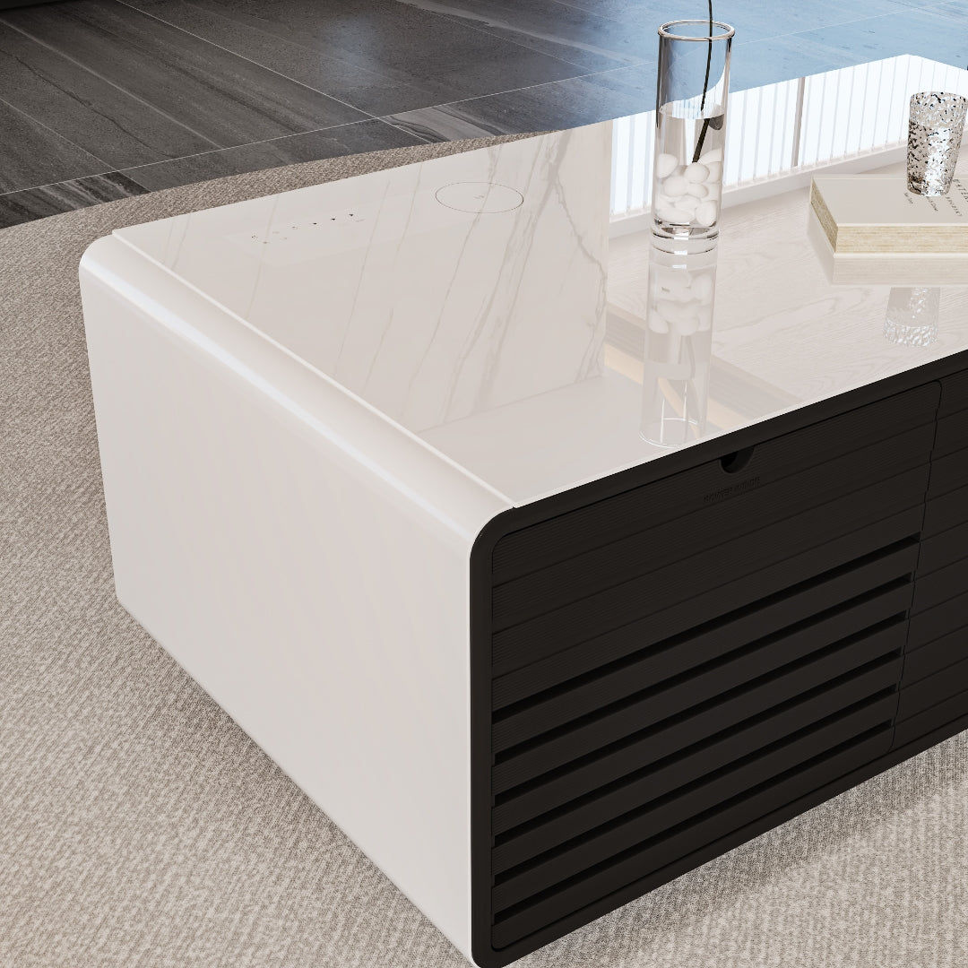 Luxury Living Room Furniture Smart Bedside Coffee Table Modern Fridge Tables with USB Wireless Charging