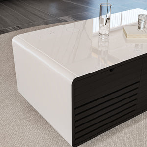 Luxury Living Room Furniture Smart Bedside Coffee Table Modern Fridge Tables with USB Wireless Charging