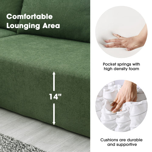 FCJ Contemporary 2-Seater Modular Combination Living Room Sofa Set Convertible Extendable for Home Use Corner Feature Included