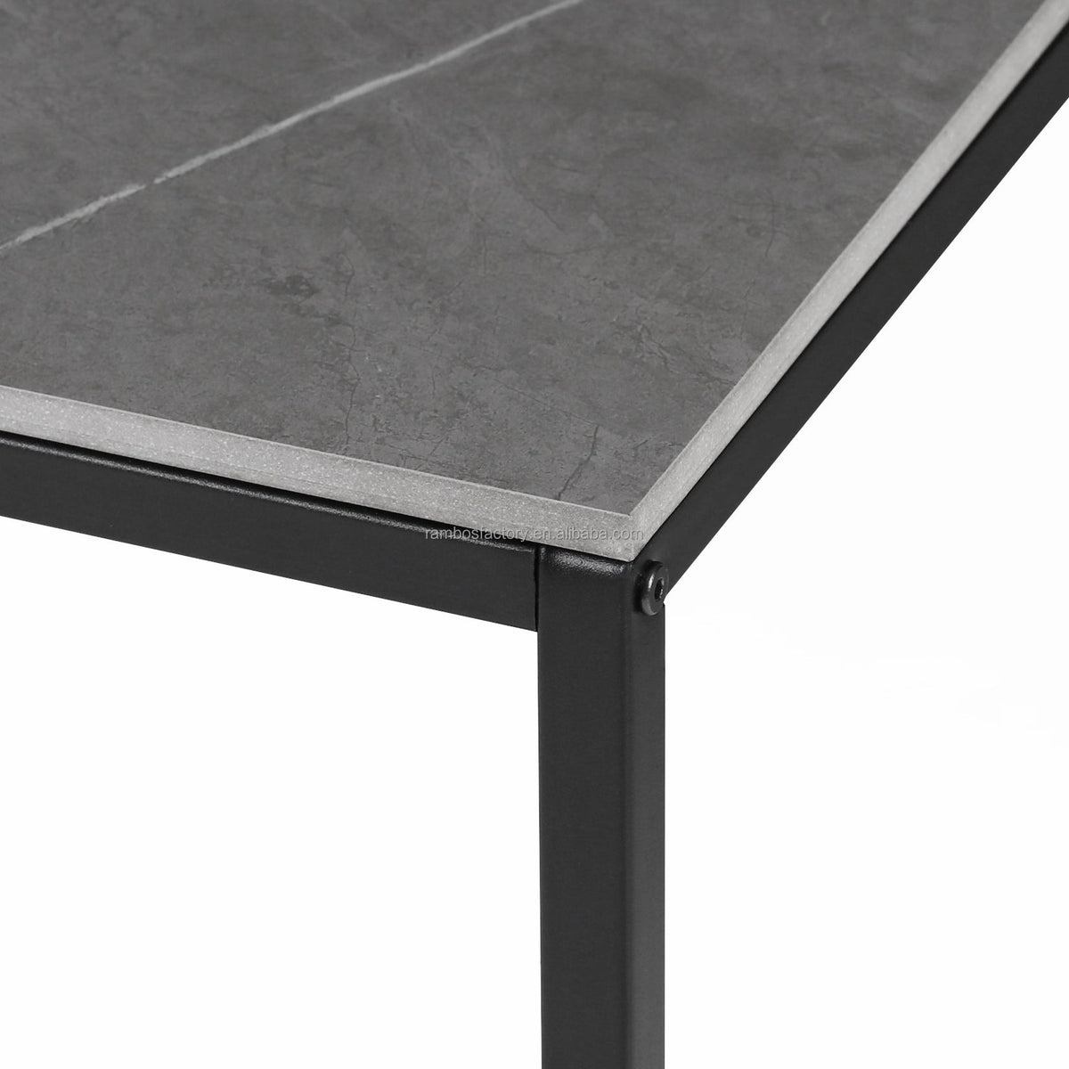 US Free Shipping Modern Living Room Center Furniture Coffee Table Marble Pattern Tea Table with Open Storage