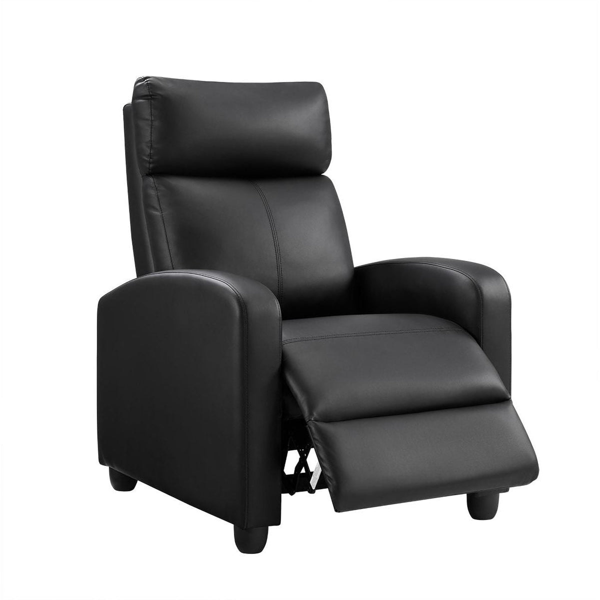 Single-S Manual Recliner Chair Comfortable PU Leather Upholstery for Small Spaces