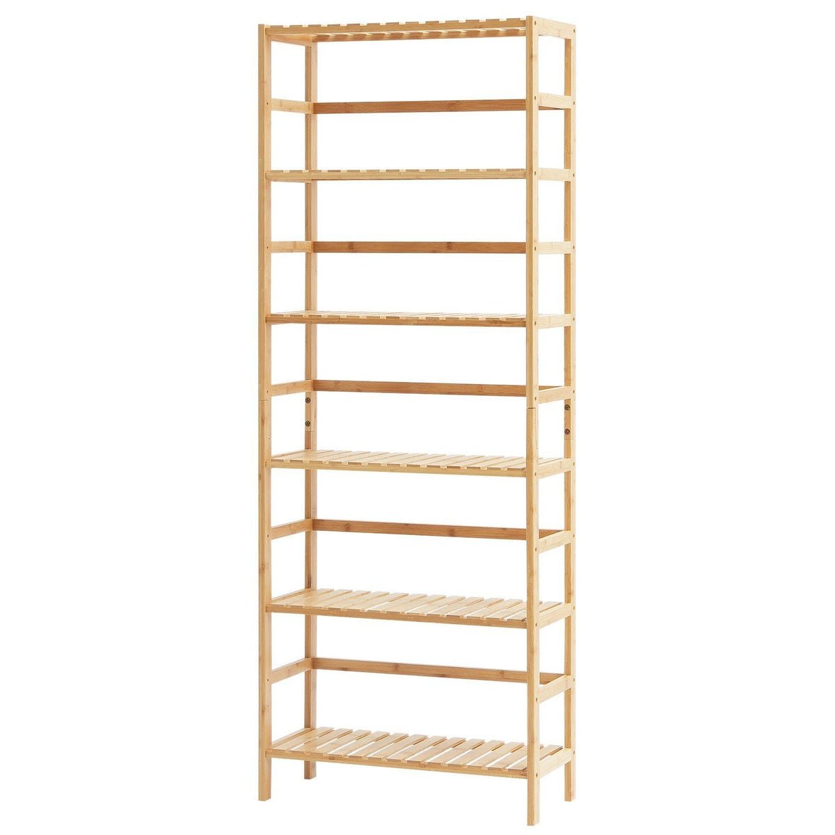 6-Tier Bamboo Ladder Bookcase Rectangle Storage Rack Bookshelf Eco-Friendly and Stylish Bookcase