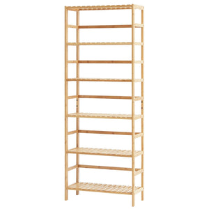 6-Tier Bamboo Ladder Bookcase Rectangle Storage Rack Bookshelf Eco-Friendly and Stylish Bookcase