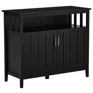 Black Kitchen Cabinet Stylish Display & China Cabinet