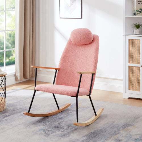 Modern Comfortable Upholstered Rocking Side Chairs for Home Office Bar Children's Bedrooms Living Rooms by FCJ